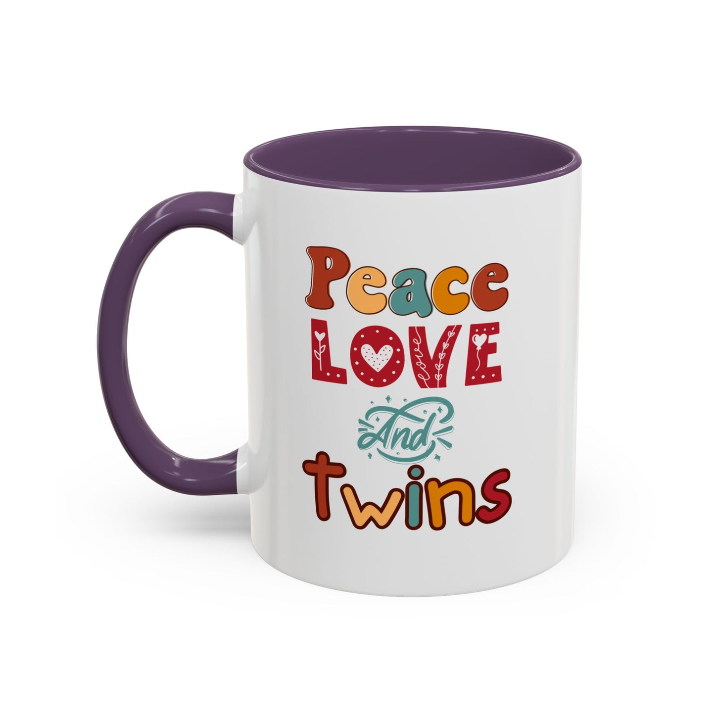 "Peace, Love, and Twins" Coffee Mug