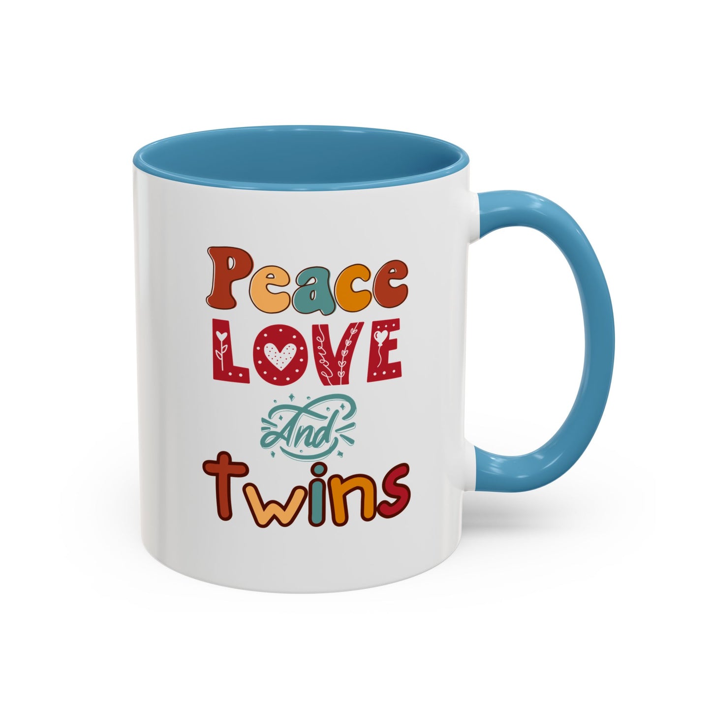 "Peace, Love, and Twins" Coffee Mug
