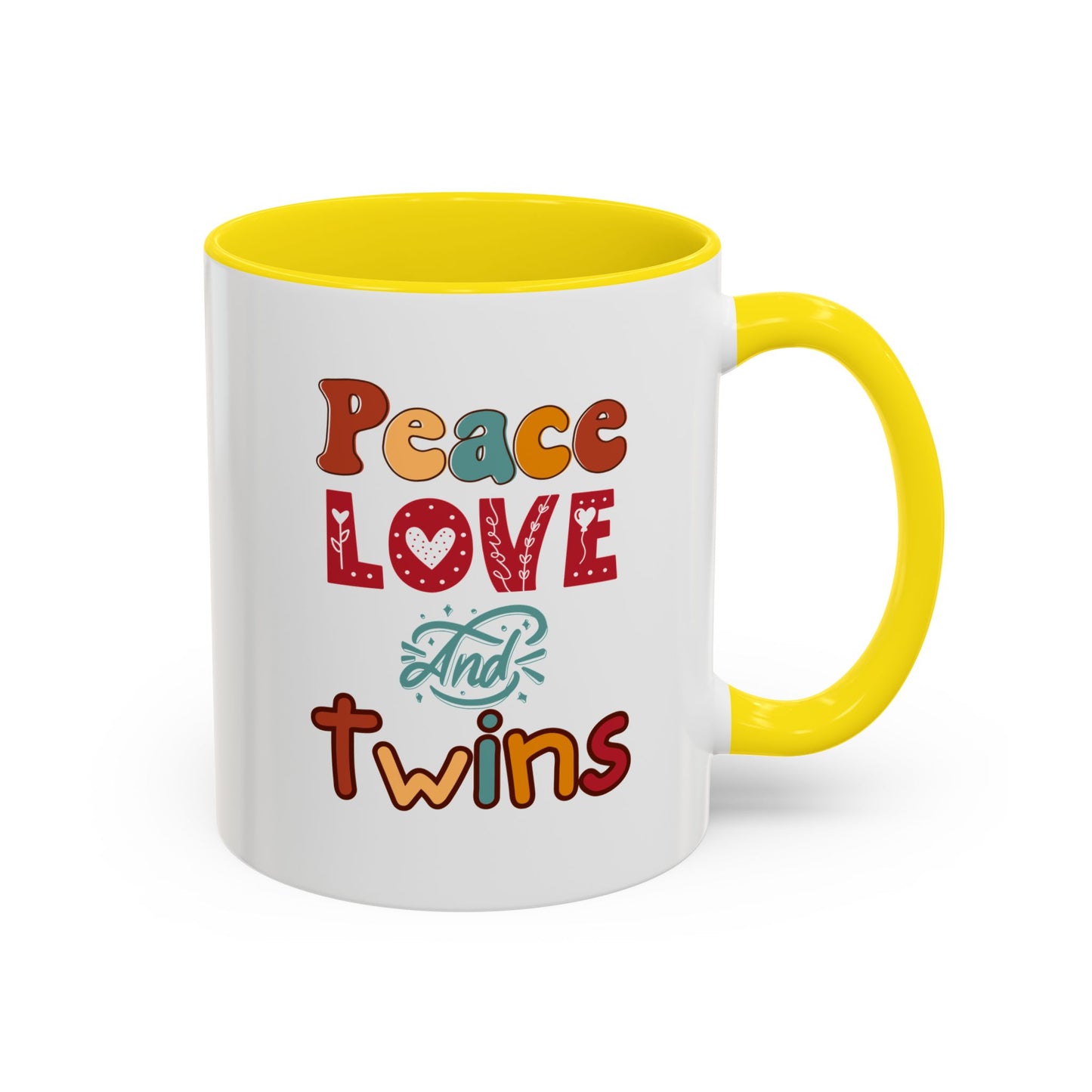 "Peace, Love, and Twins" Coffee Mug