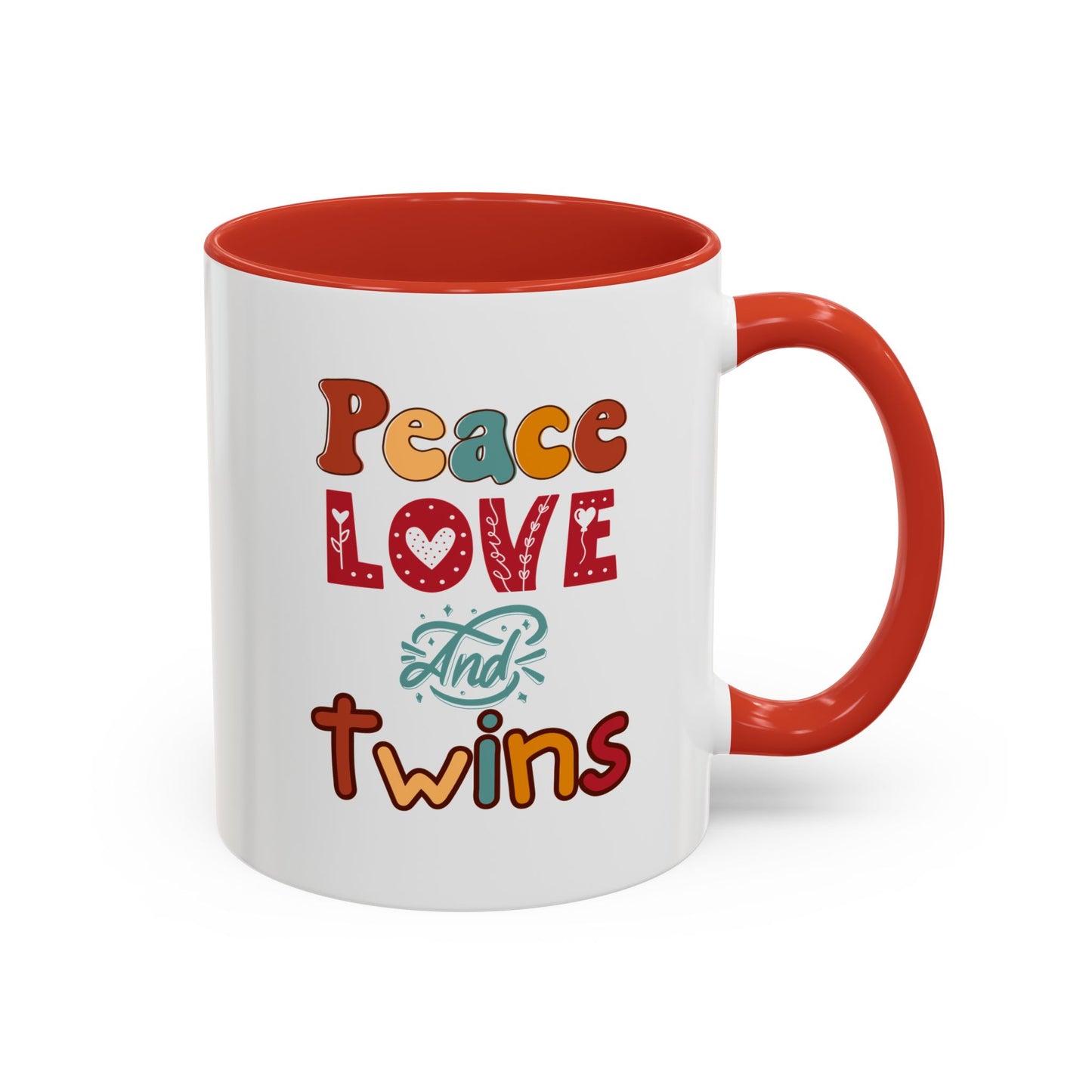 "Peace, Love, and Twins" Coffee Mug