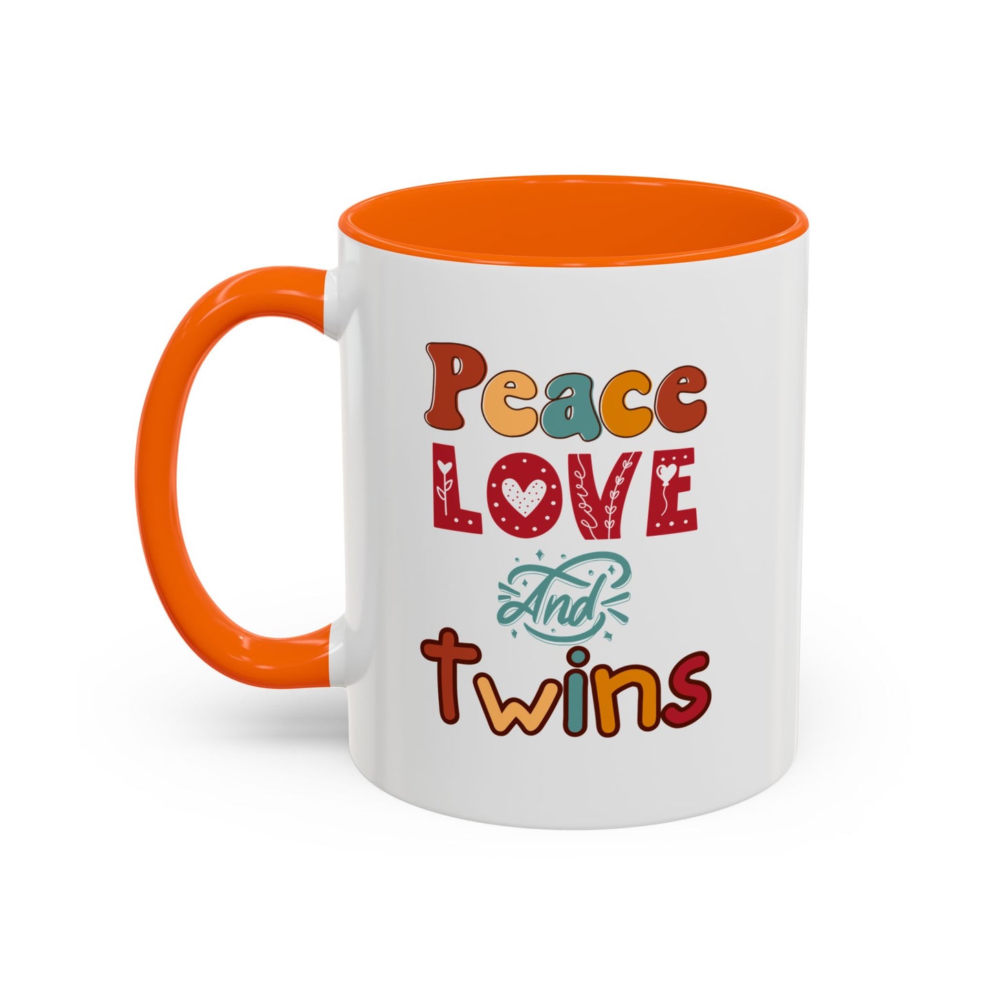 "Peace, Love, and Twins" Coffee Mug