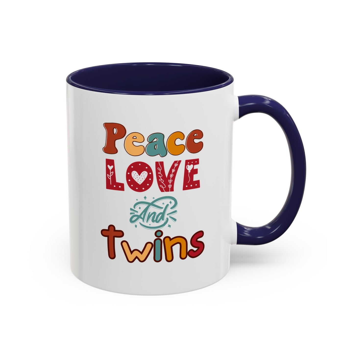 "Peace, Love, and Twins" Coffee Mug
