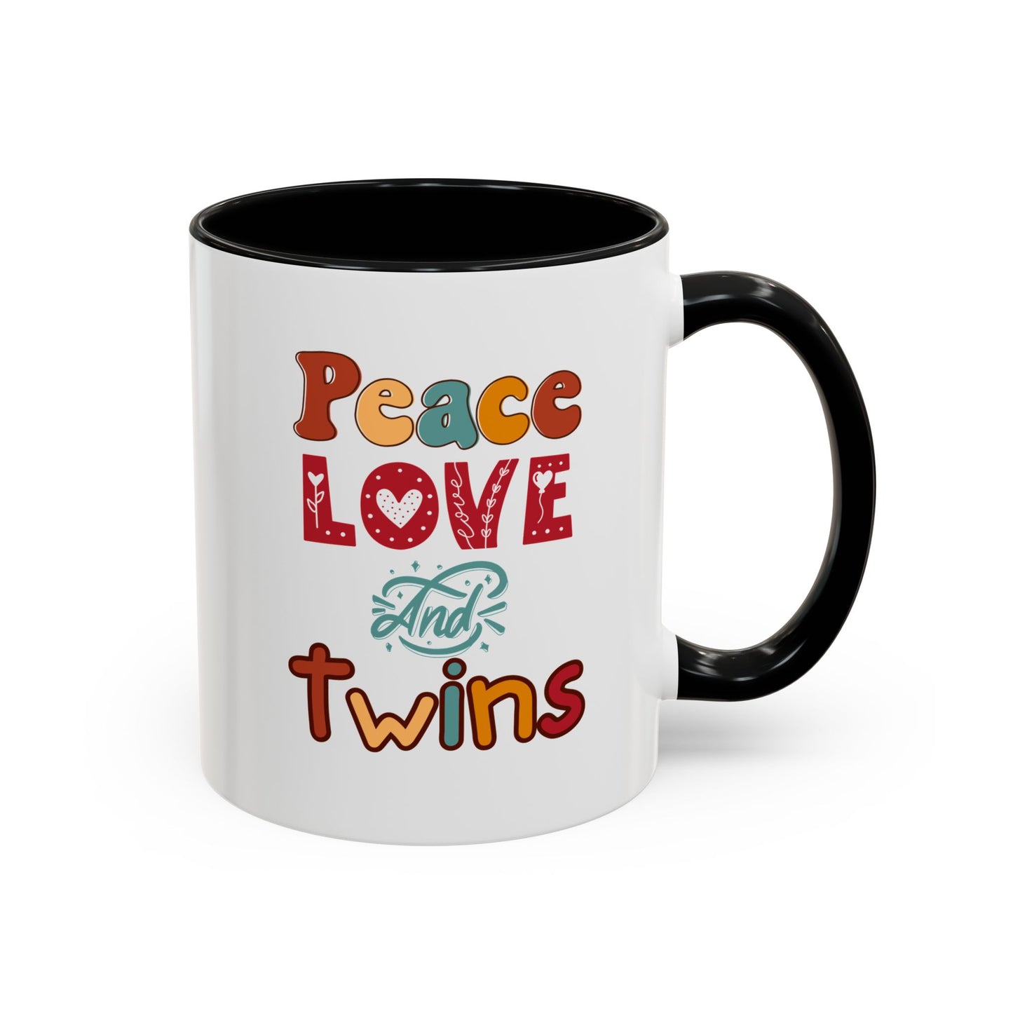 "Peace, Love, and Twins" Coffee Mug