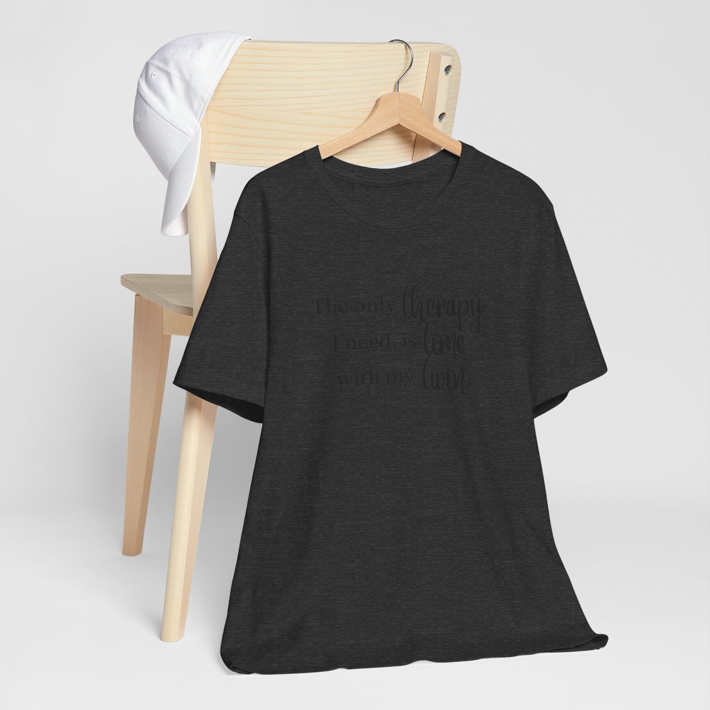 Black Twin Therapy Tee — "The only therapy I need, is time with my twin" Shirt