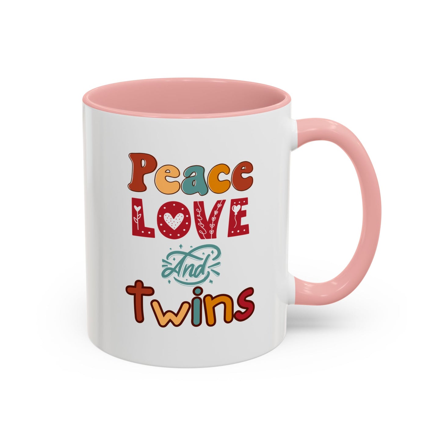 "Peace, Love, and Twins" Coffee Mug