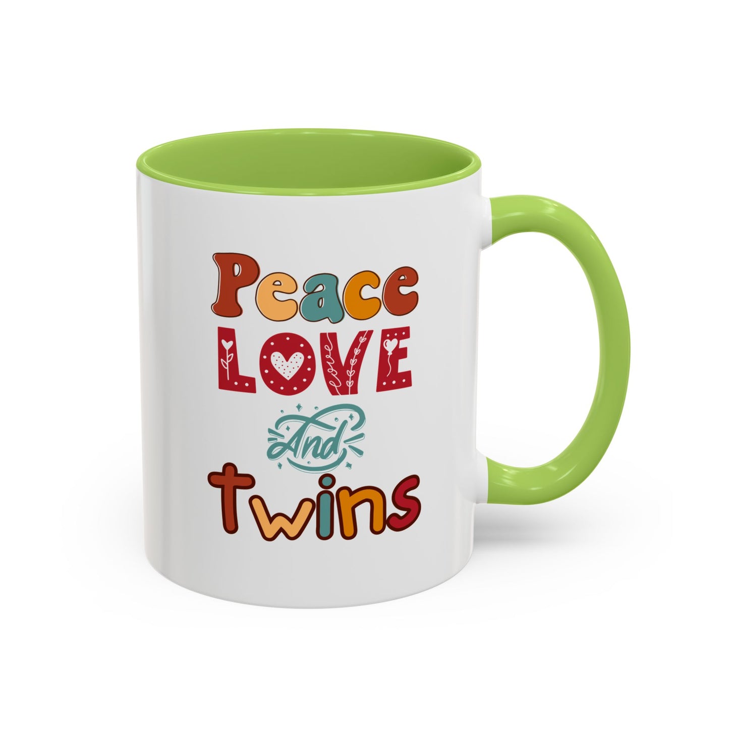"Peace, Love, and Twins" Coffee Mug