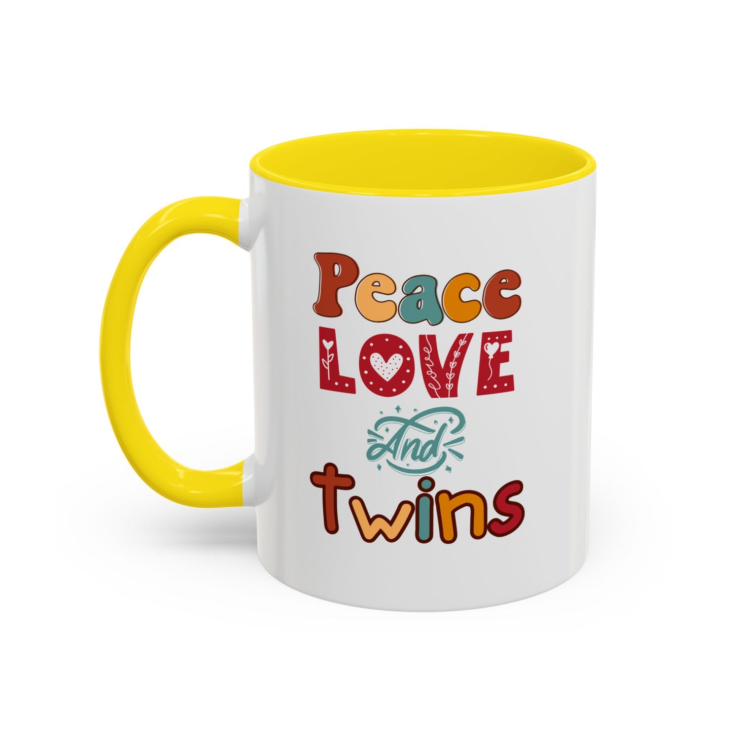 "Peace, Love, and Twins" Coffee Mug