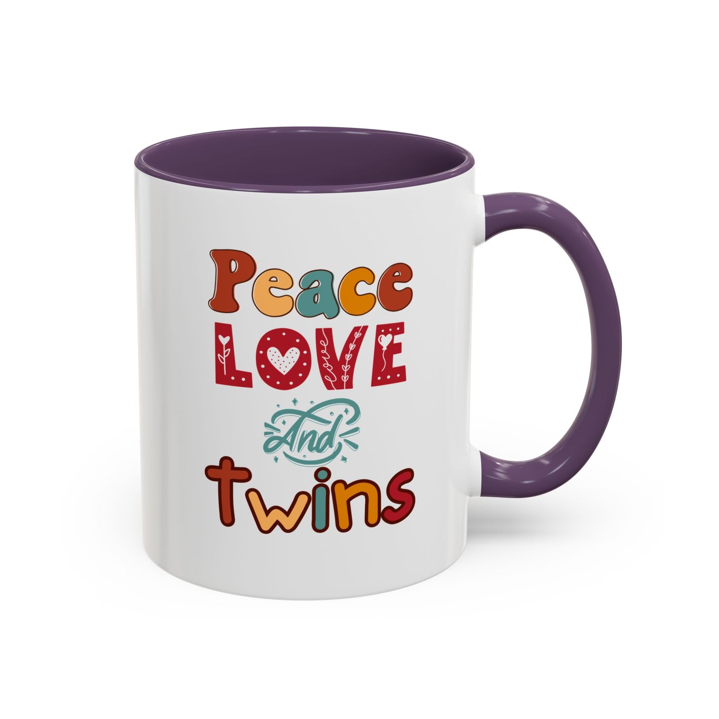 "Peace, Love, and Twins" Coffee Mug