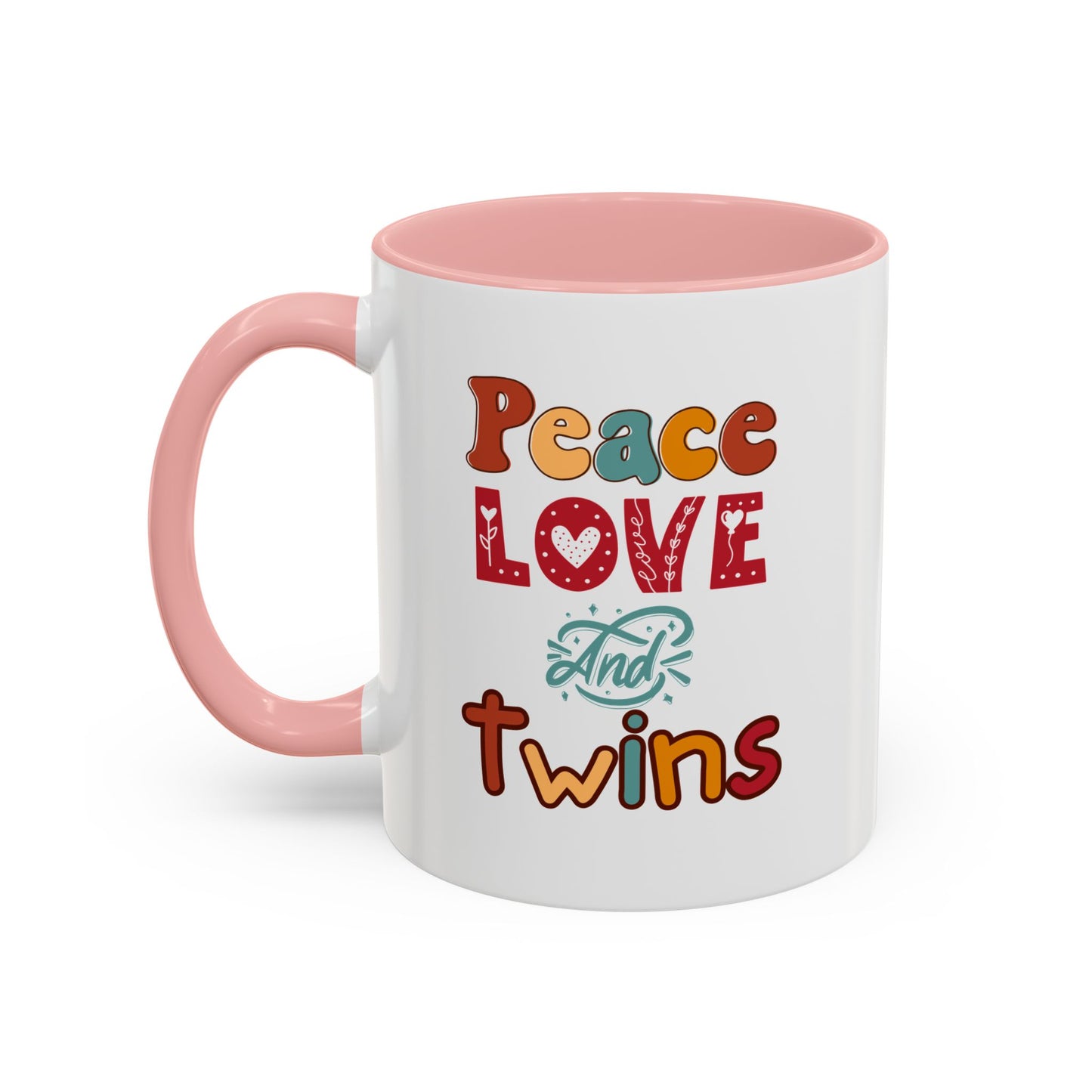 "Peace, Love, and Twins" Coffee Mug