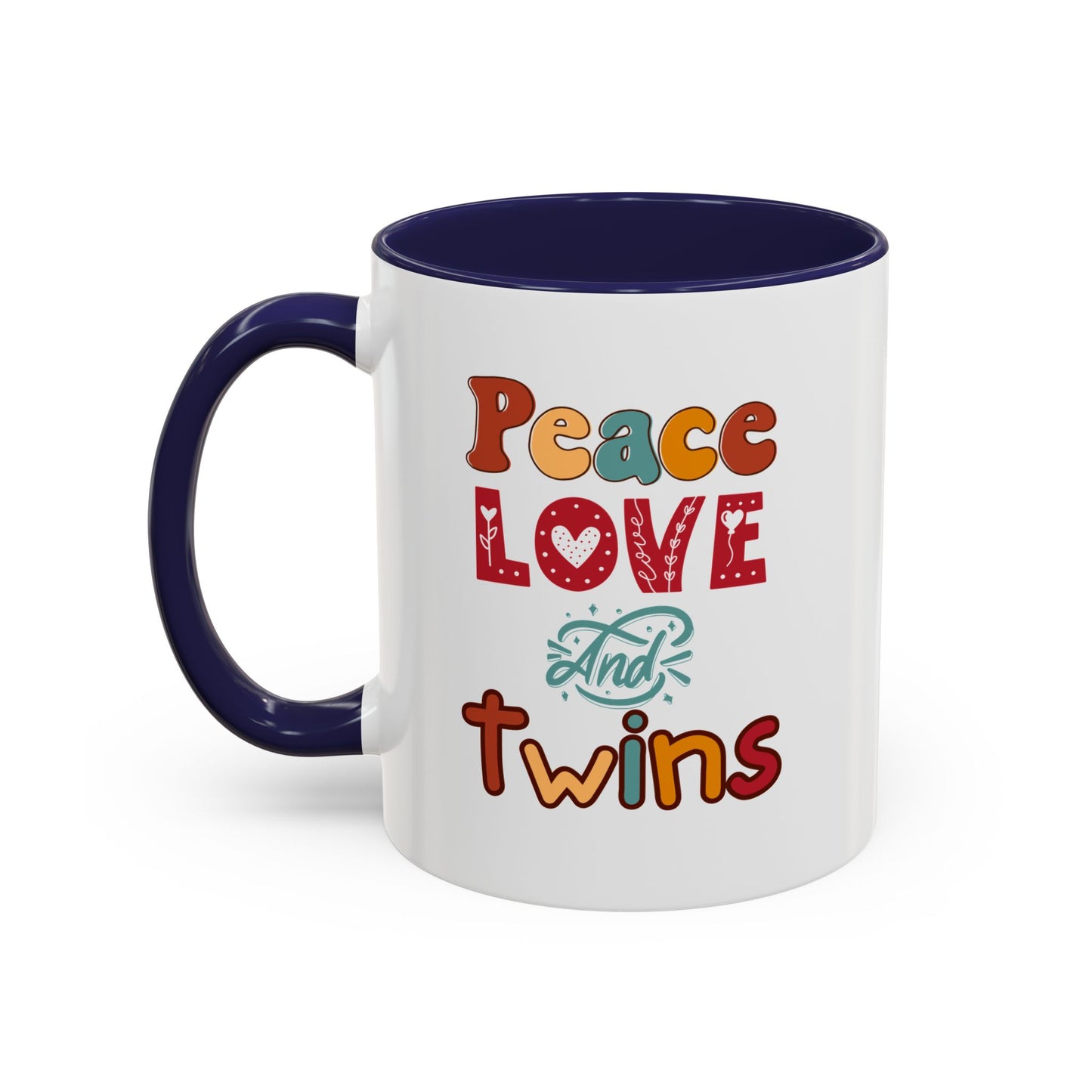 "Peace, Love, and Twins" Coffee Mug
