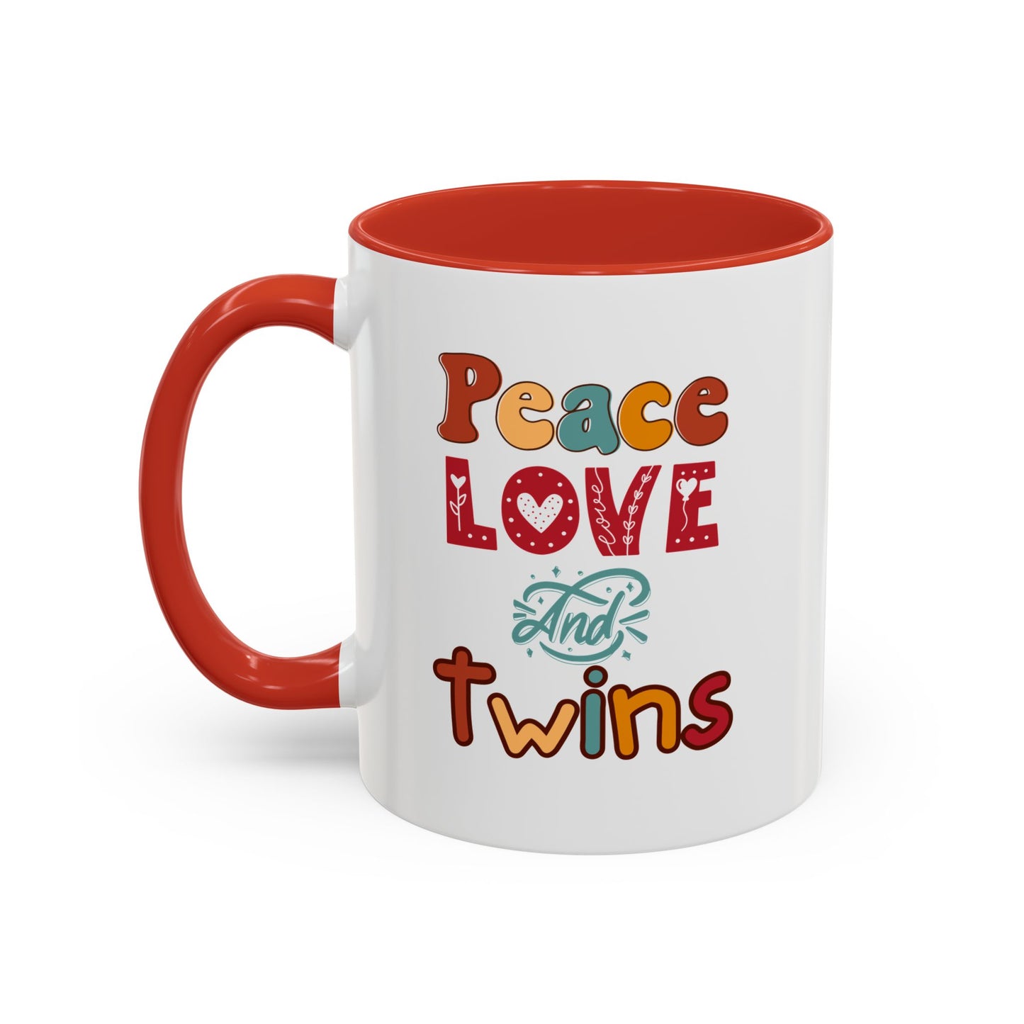 "Peace, Love, and Twins" Coffee Mug