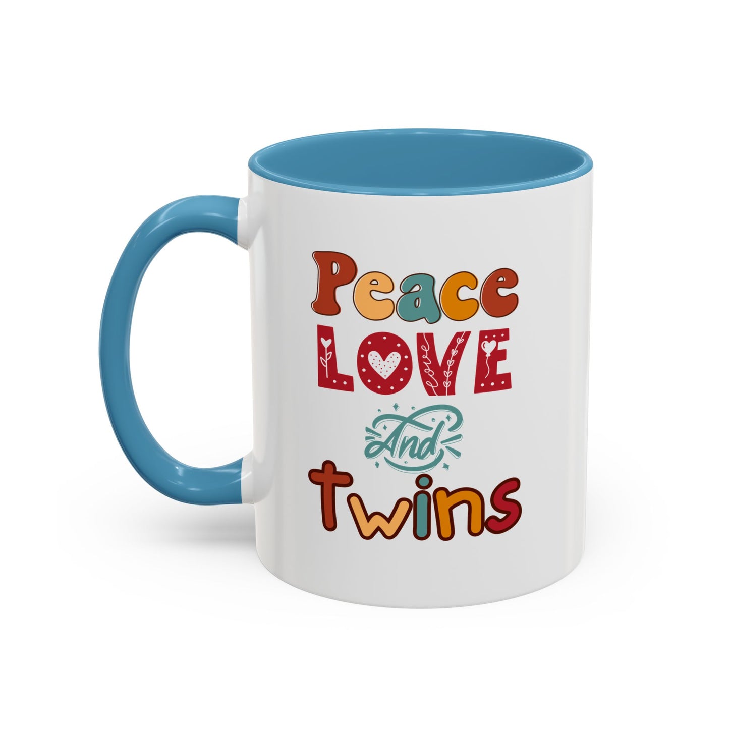 "Peace, Love, and Twins" Coffee Mug
