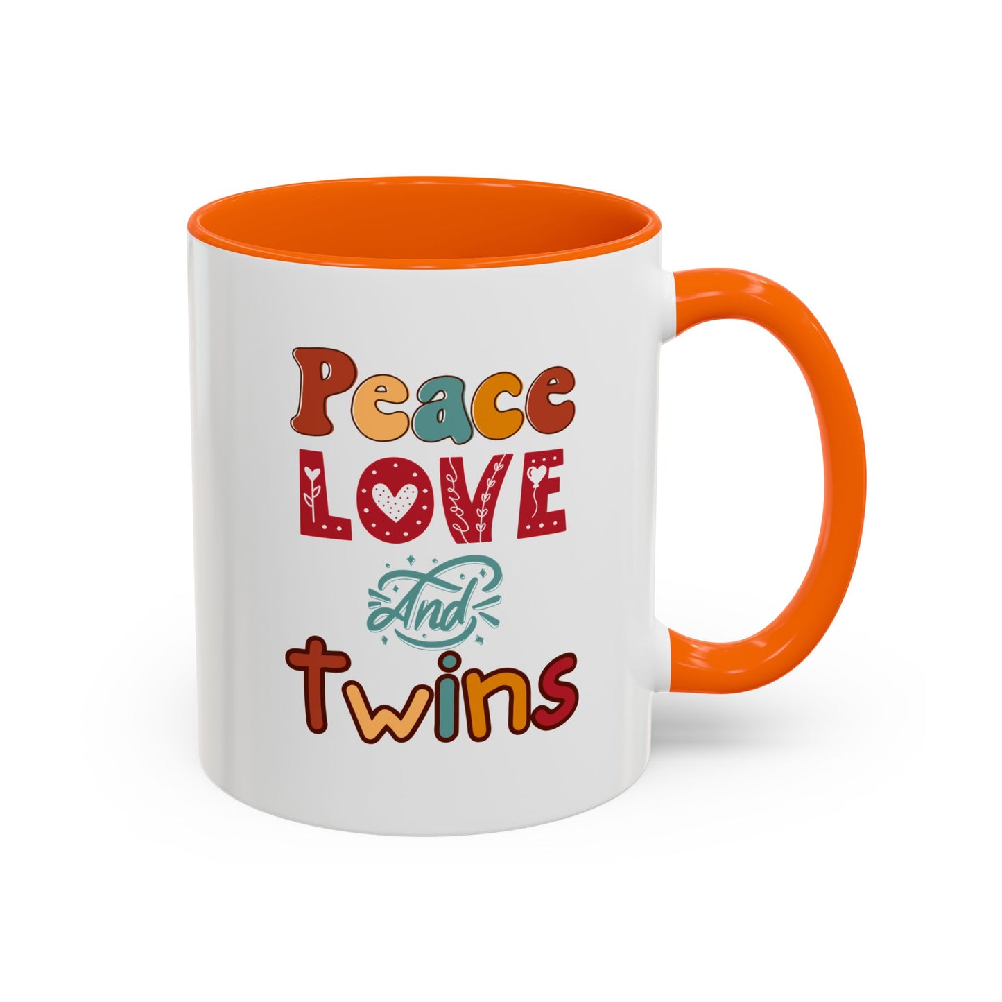 "Peace, Love, and Twins" Coffee Mug